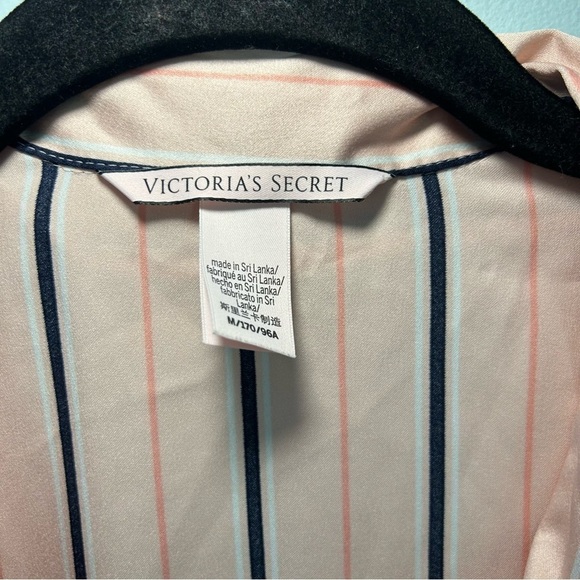 Victoria’s Secret Pink & Black Striped Long Sleeve Pajama Set Size Large - Picture 8 of 16